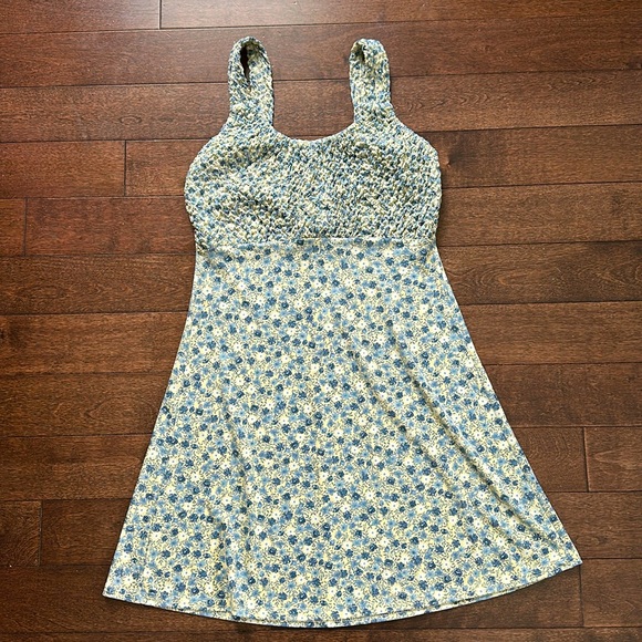 Up Front Vintage 90s Y2K Floral Mini Tank Dress S - Picture 1 of 9